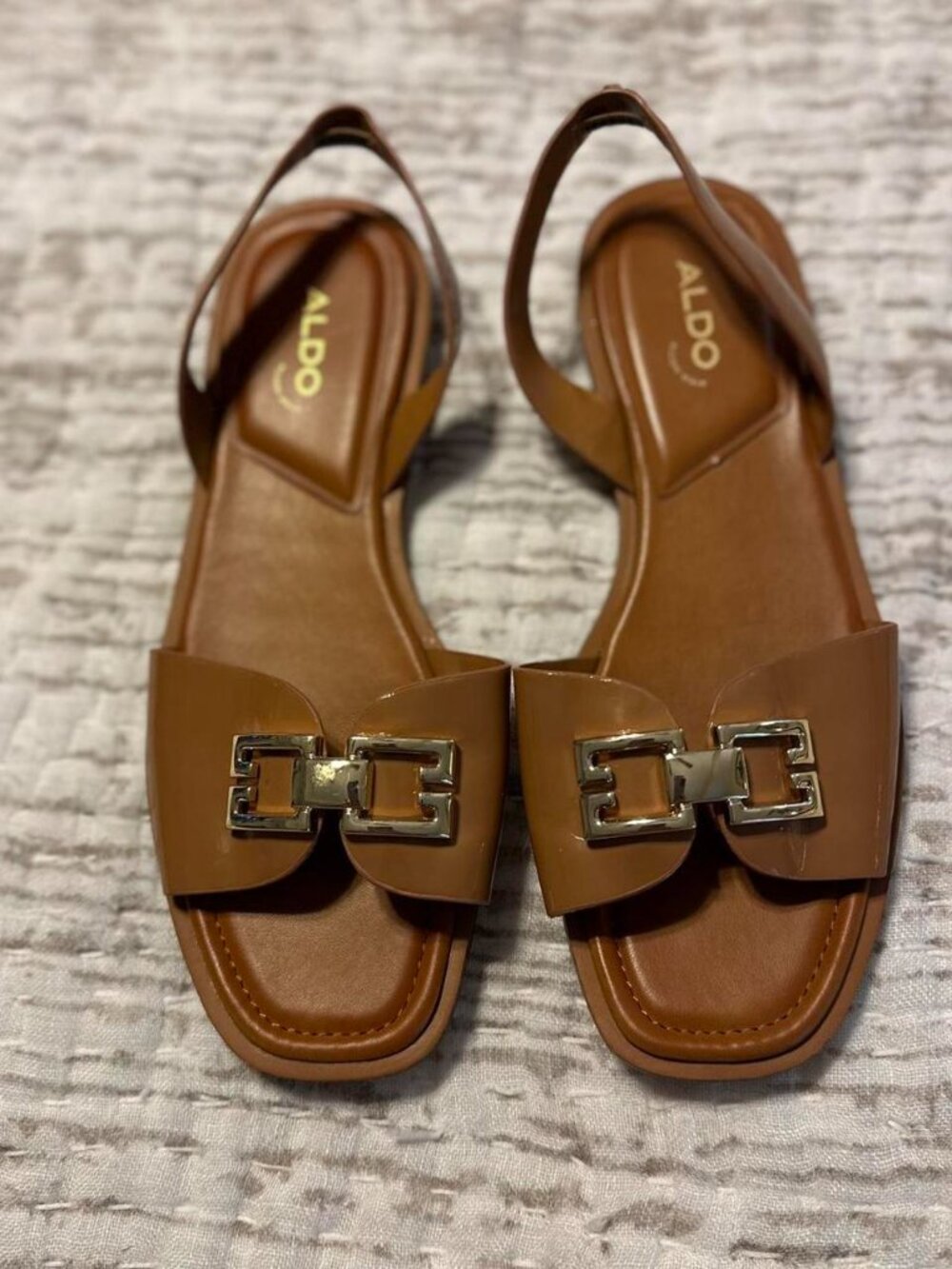 ALDO Women's Tan and Brown Sandals